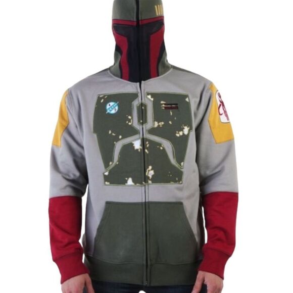 Star Wars Boba Fett Hoodie - Green, Gray, Red, Yellow - Picture 2 of 15